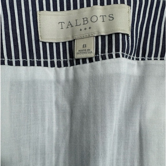 Talbots Striped Engineer Side Zip Lined Stretch Skirt Womens Size 8 - Picture 5 of 7